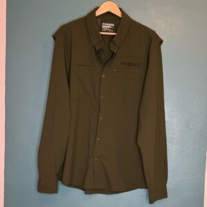 KUIU Khaki Mesa Vented Large Snap Shirt Worn Once Super Comfortable NWOT